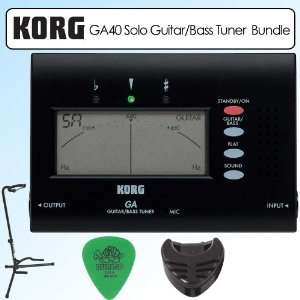  Advanced Solo Guitar & Bass Tuner Bundle With Guitar Stand, Guitar 