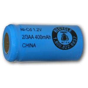 3AA Size Rechargeable Battery 400mAh NiCd 1.2V Flat Top Cell