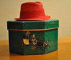Vintage Celluloid Fedora & Box (gift) Mini Hat~DOBBS 5th Ave Hats