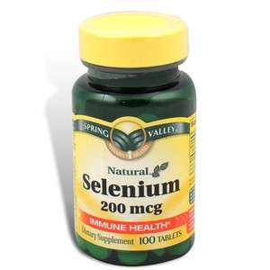 Selenium 200 mcg, 100 Tablets   Spring Valley  