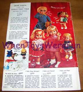 1970 Peanuts Skediddlers, Chatty Cathy, Swingy Doll Ad  