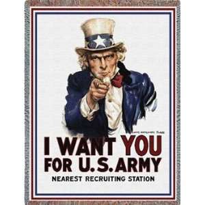  I Want You Uncle Sam Throw   53 x 70