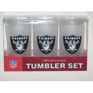  OAKLAND RAIDERS Team Logo Acrylic FROSTED TUMBLER CUPS 