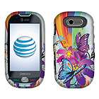 For AT&T Pantech P2020 Ease Phone Rainbow Flower Butterfly 2D Case 
