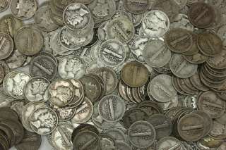 00 Face Value Mercury Dimes Wholesale Not All Junk 90% Silver Coins 