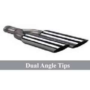   75 OD; dual angle cut tips; Exhaust Tips; chrome