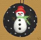 wistyria needle felting pattern snowman ornament 5 expedited shipping 