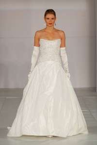   600 Ivory Silk Taffeta Ballgown Beads Couture Wedding Gown Dress New