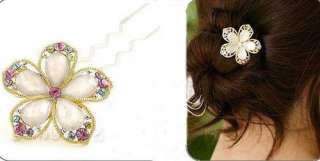   Fashion Jewelry Rhinestone Phnom penh flower Hairpin Hair Accessories