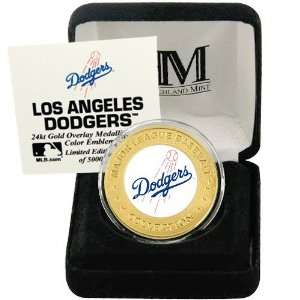 Dodgers 24Kt Gold and Team Color Mint Coin  Sports 