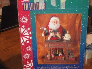 Traditions Christmas Animated Musical Santa Workshop toys In box 