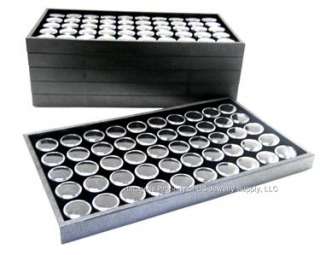 Black 50 Jar Trays for Display Storage of Gems Gemstones Body 