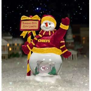 Kansas City Chiefs Team City Limits Snowman NFL Football Fan Shop 