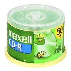 Maxell 700MB 24x CD R (50 Pack) Electronics