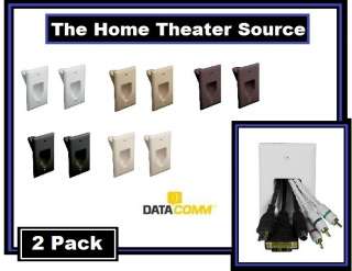 Pack)Pass Through Wall Plates For HDMI,VGA,DVI,Coax Cable Speaker 