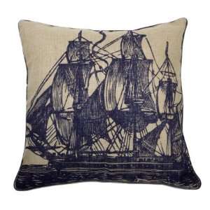    Thomas Paul Seafarer Sail Jute Pillow 22x22