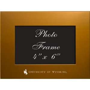  University of Wyoming   4x6 Brushed Metal Picture Frame 