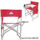 Picnic Time Ohio State Embroidered Sports Chair Red