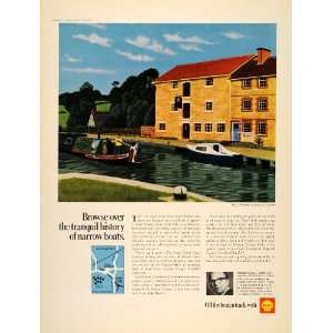  1968 Ad Shell Stoke Bruerne Grand Union Canal England 