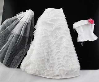 Fashion Handmade Wedding Dress Clothes For Barbie Doll  