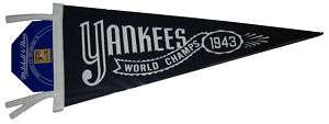 1943 New York Yankees Mitchell Ness Throwback Pennant  