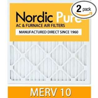 Nordic Pure 16x25x5L1M10 2 Lennox X6670 Replacement MERV 10 Fuirnace 