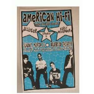  American Hi Fi Handbill Poster Hi Fi HIFI band shot 