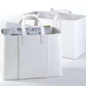  White Faux Aligator Skin File Holders