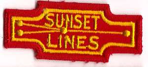 Sunset Lines RR Patch Embroidered Railroad Train  