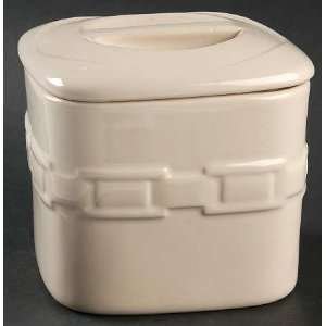  Small Square Canister & Lid, Fine China Dinnerware