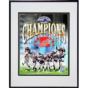 New England Patriots 2007 AFC Champions Composite Double Matted 8 x 