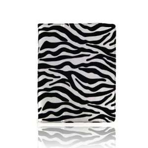 Viewing Stand Case For iPad 2   Silver/Black Zebra (Supports auto lock 