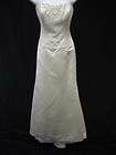 NEW ANNE BARGE Ivory Silk Beaded Trumpet Skirt Wedding Gown Sz 10 $ 