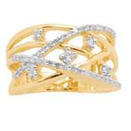 cttw Diamond Orbit Ring. 10K Yellow Gold 