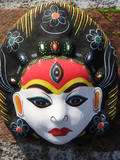 EXOTIC UNIQUE HAND PAINTED & CRAFTED DETAILED CERAMIC NEPAL GODDESS 