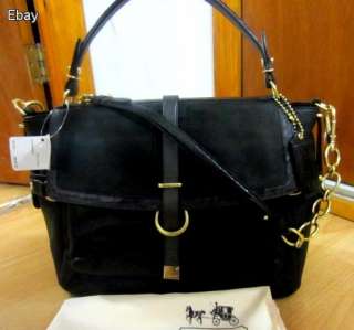 NWT COACH 18664 Leather PINNACLE EVA BAG Black Limited Edition  