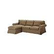 EKTORP Cover for loveseat with chaise IKEA Easy to keep clean with a 