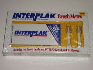 Interplak 2 Replacement Heads Toothpaste Package Sealed 085452121077 