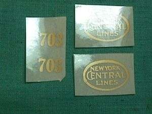 GOLD SELF ADHESIVE DECALS LIONEL 703 EARLY O GAUGE LOCO  