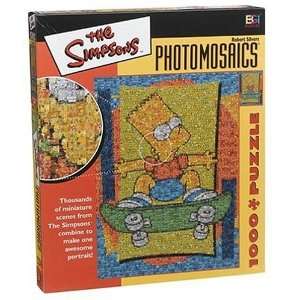    The Simpsons Photomosaics Skateboarding Bart Toys & Games