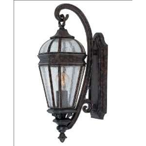 Wall Mount Lantern   New Tortoise Shell w/Silver Finish  Clear Seeded 