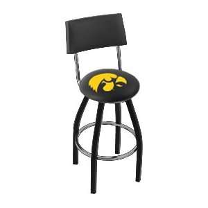  University of Iowa Steel Logo Stool with Back and L8BC4 