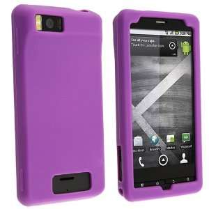   Silicone Case for Motorola Droid X   Purple Cell Phones & Accessories