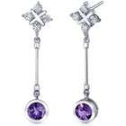 Amethyst Cubic Zirconia Earrings Jewelry  