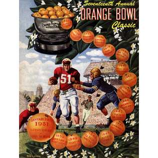   memories 1951 clemson vs miami 36 x 48 canvas historic football print