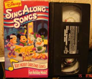 Disneys Sing Along Songs VERY MERRY CHRISTMAS SONGS MINT Vhs Video 