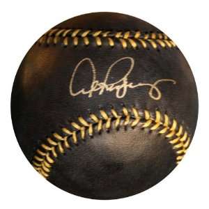  Alex Rodriguez Autographed Black Leather Baseball Sports 