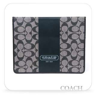 New**COACH Black Heritage Stripe iPad 1 or 2 Tablet Case Cover 