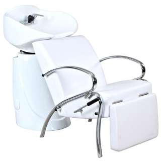 New Salon Shampoo Unit & White Lounge Chair SU 21WWP  
