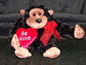  Be Mine Red Valentine Plush Gorilla Monkey Toy  